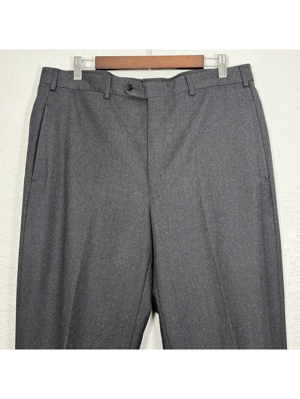 Ermenegildo Zegna Men’s 36 100% Wool Dress Pants Gray Cuffed Hem Luxury Office